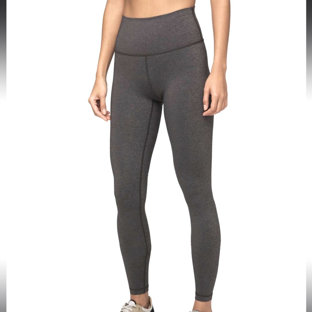 Lululemon High Rise Wunder Under Brushed Cotton 31” black/gray Leggings • 4
